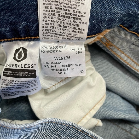 Levi’s 501 Big E Distressed High Waist Button Fly Jeans Size 26 - Picture 11 of 13